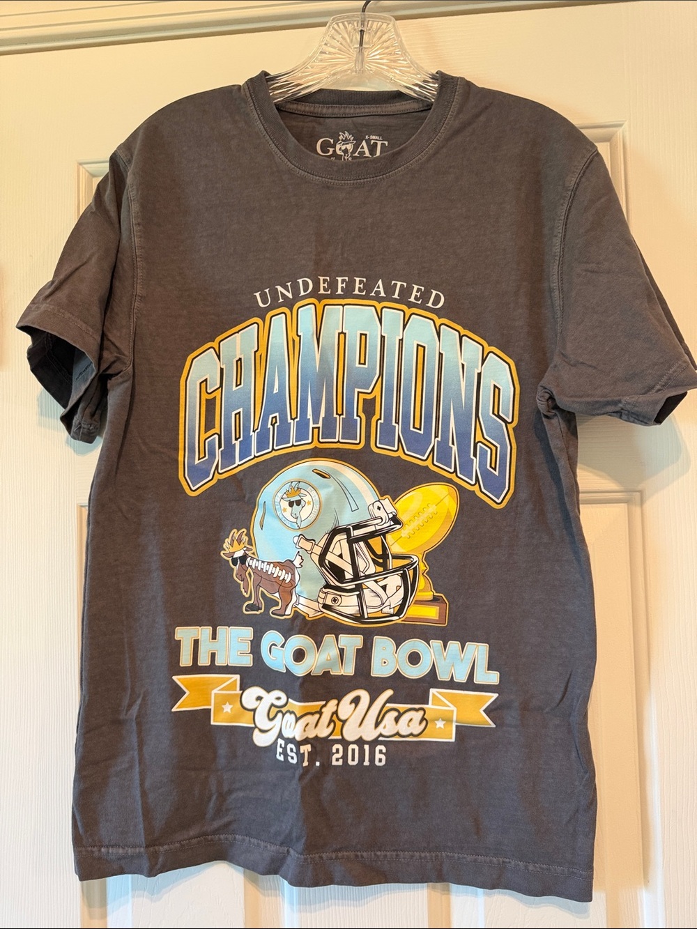 GOAT UBA Undefeated Champions Short Sleeve Tee - Charcoal
